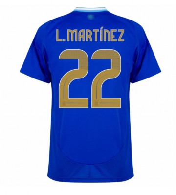 Argentina Lautaro Martinez #22 Udebanetrøje Copa America 2024 Kort ærmer